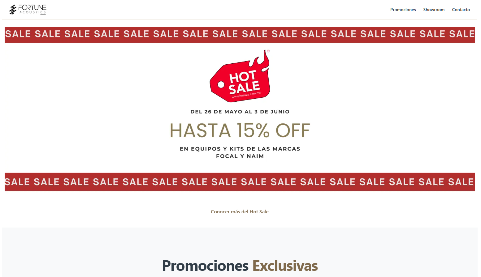 Landing page promociones